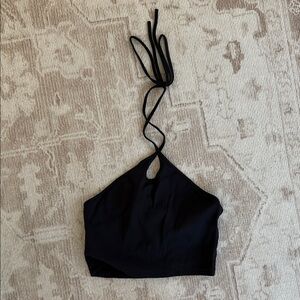 Zara Black Halter Crop Top